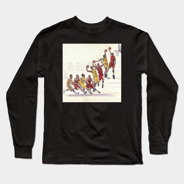 BASKETBALLART - JORDAN LYOFF Long Sleeve T-Shirt by JORDAN-ART23